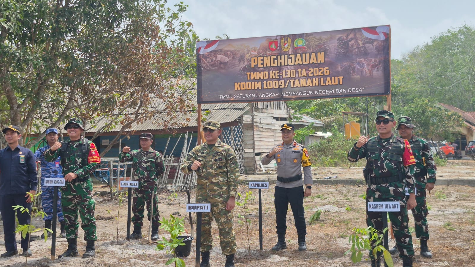 Pemkab Tanah Laut Gelontorkan Rp1,5 Miliar untuk TMMD ke-130 di Desa Karang Rejo, 1.000 Meter Jalan Bakal Dikeras