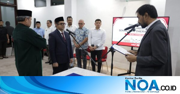 Gubernur Aceh Mualem Lantik Taufik sebagai Pejabat Sekda, Janji Jaga Kesinambungan Pembangunan