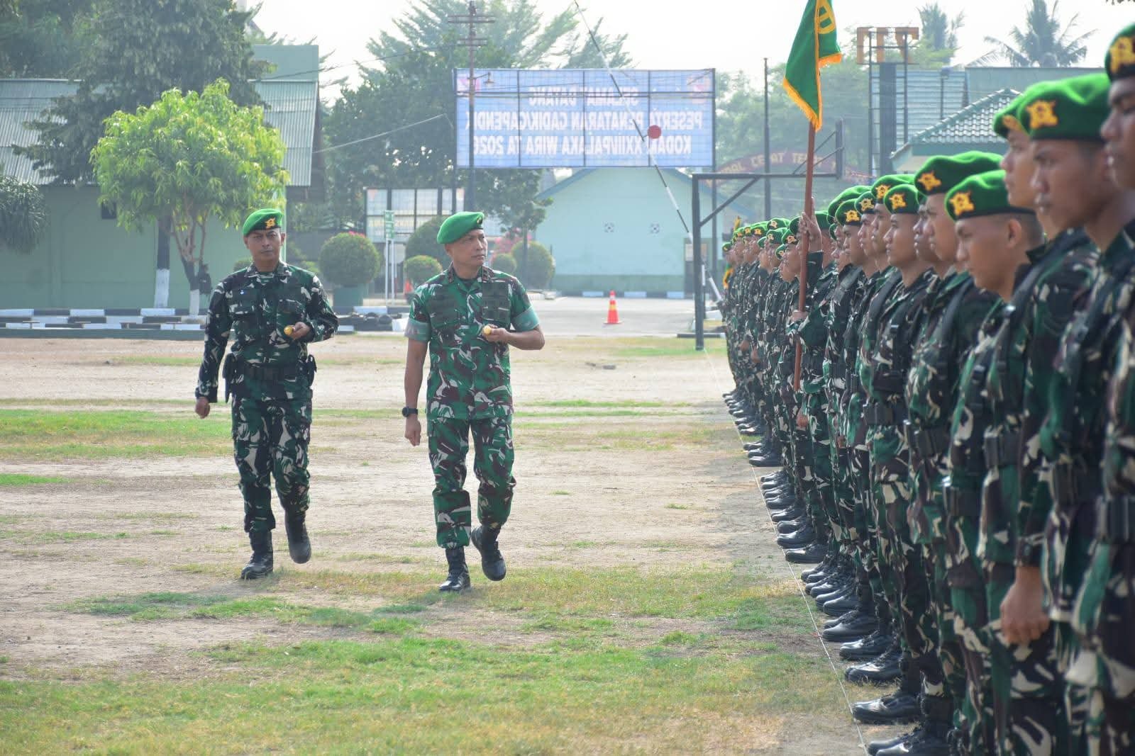 Pangdam XXIII/Palaka Wira Pimpin Upacara Penyambutan Personel Yon TP 746/Pusaka Sakti Manakarra di Palu