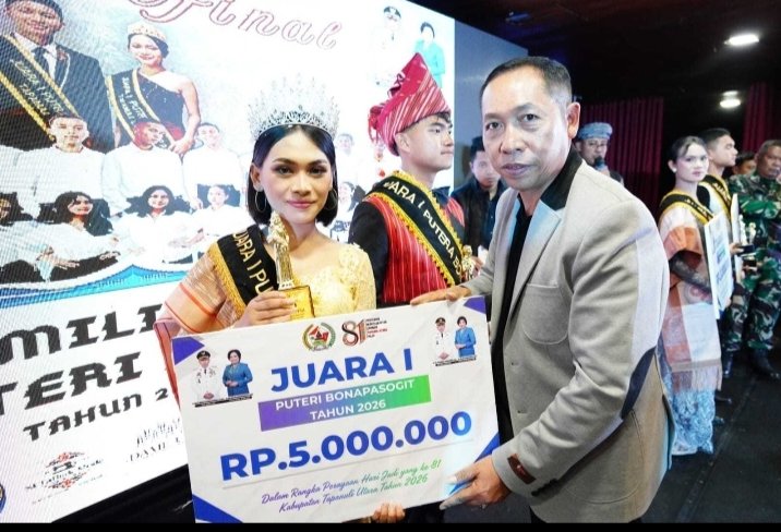 Pemkab Taput Nobatkan Desta Hulu dan Violin Simanjuntak Juara Putra Putri Bonapasogit 2026 di Tarutung