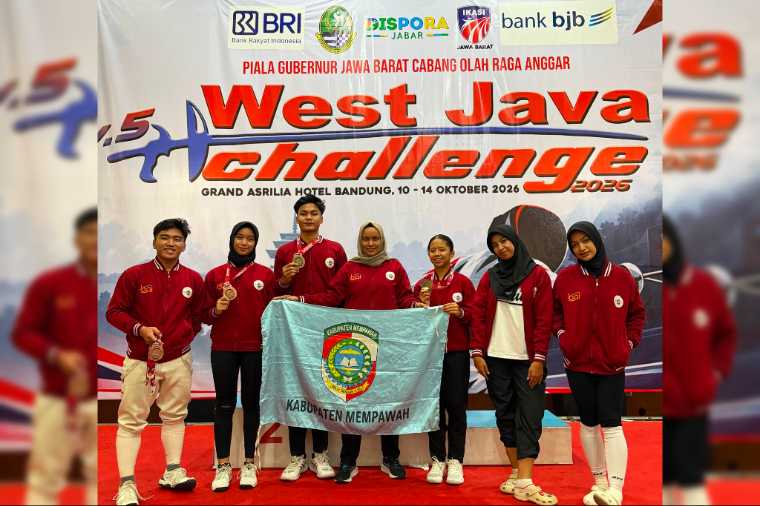 Atlet Anggar Mempawah Raih 2 Emas dan 3 Perunggu di West Java Fencing Challenge 2026