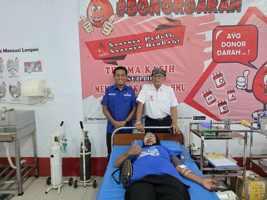 DPC Demokrat Tarakan Gelar Donor Darah HUT ke-25, 20 Kader dan Simpatisan Mendaftar di PMI