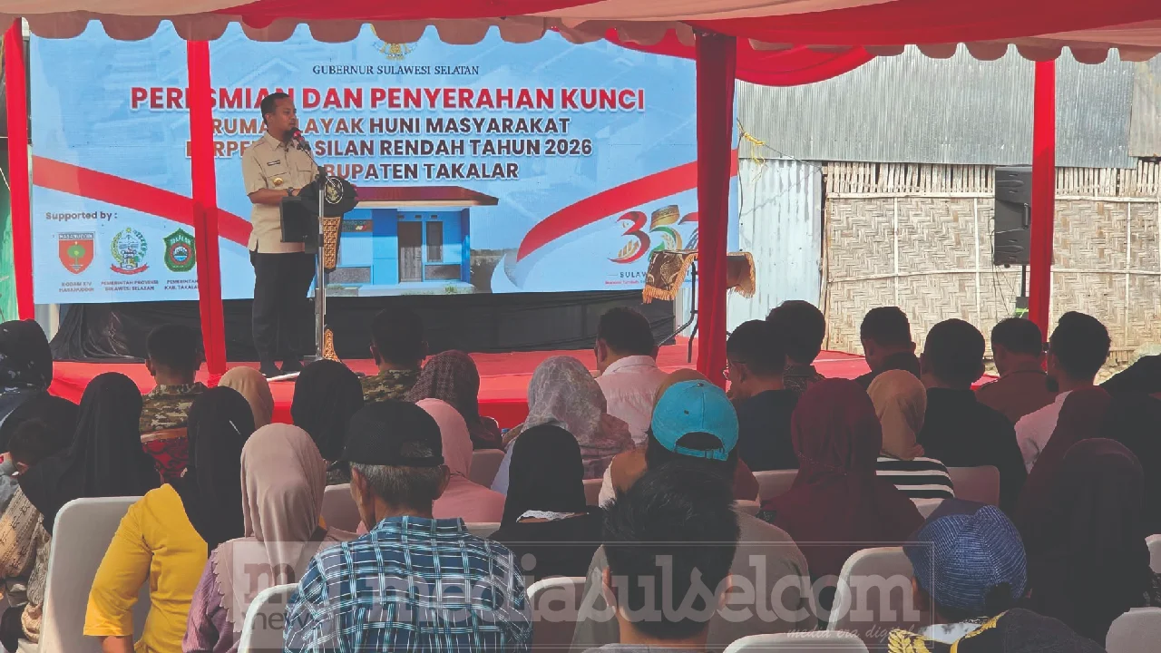 Gubernur Sulsel Serahkan 40 Rumah Layak Huni ke Warga Berpenghasilan Rendah di Takalar