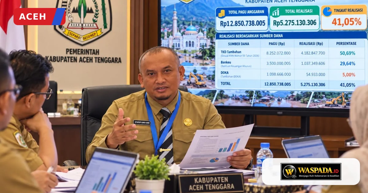 Serapan Anggaran Pemulihan Pascabencana Aceh Tenggara Baru Rp5,27 Miliar atau 41 Persen
