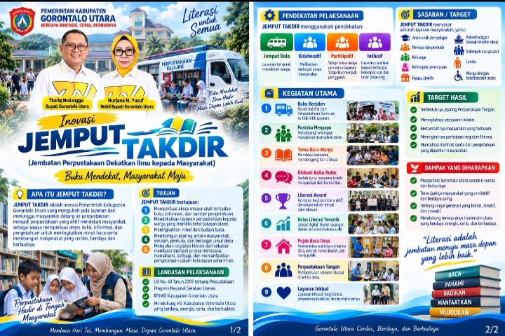 Bupati Gorut Thariq Modanggu Luncurkan JEMPUT TAKDIR, Reposisi Perpustakaan Jadi Jembatan Ilmu bagi Warga