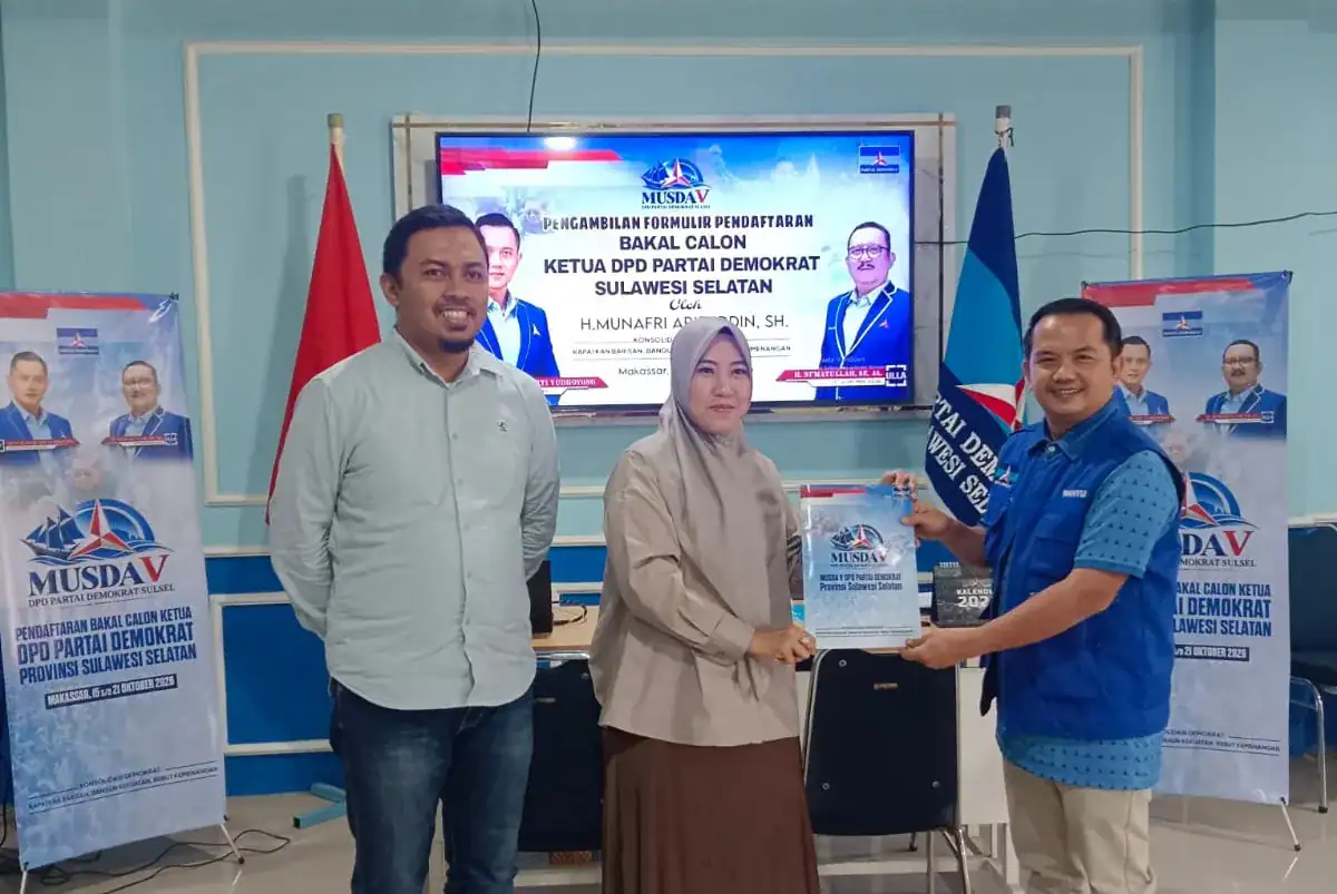 Wali Kota Makassar Appi Jadi Bakal Calon Pertama Ketua Demokrat Sulsel, Formulir Diambil 15 Oktober 2026