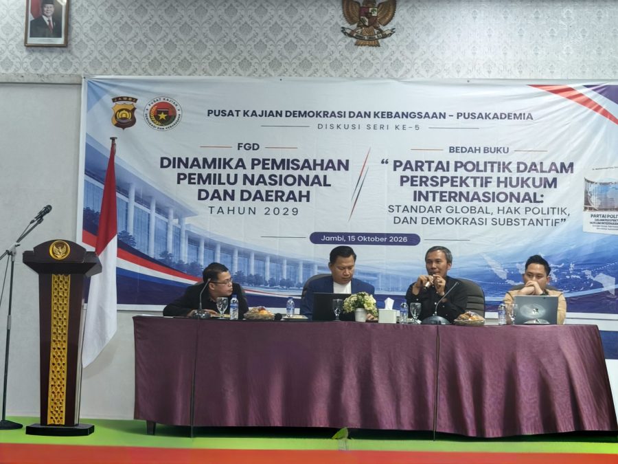 Pemisahan Pemilu 2029 Dibahas di Jambi, Edi Purwanto Soroti Kesiapan Regulasi dan Transisi Kelembagaan