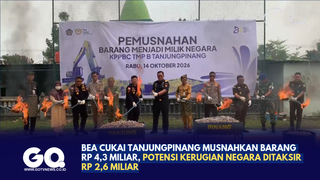 Bea Cukai Tanjungpinang Musnahkan Barang Tegahan Rp 4,3 Miliar, Kerugian Negara Ditaksir Rp 2,6 Miliar