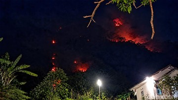 Gunung Jayanti Sukabumi Kebakaran, Api Belum Bisa Dipadamkan