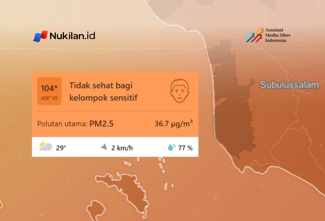 Kualitas Udara Aceh Singkil dan Subulussalam Tidak Sehat, PM2.5 Capai 7,3 Kali Ambang WHO