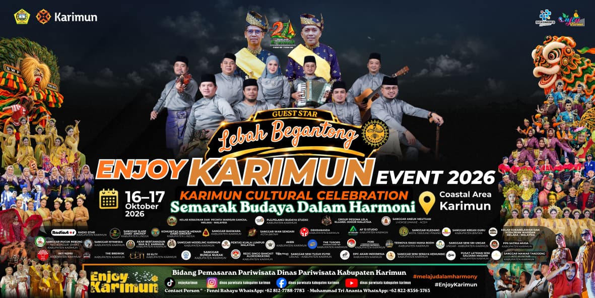 Enjoy Karimun Event 2026 di Coastal Area Digelar 15–17 Oktober, Lebah Begantong Hibur Malam Puncak