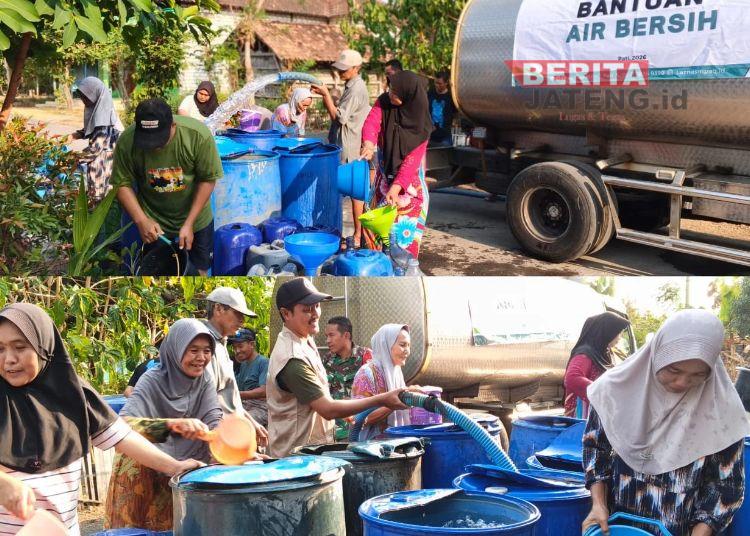 Laznas MPAQ Salurkan Air Bersih ke 9 Titik di Jakenan dan Winong Pati, Warga Terdampak Kekeringan