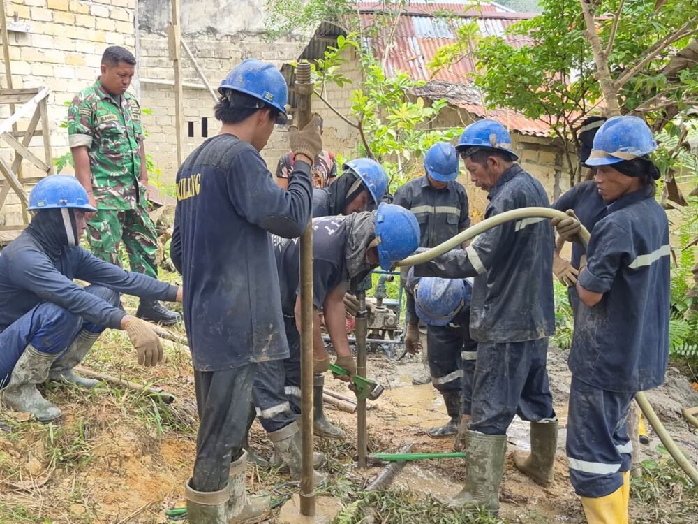 Kodim 0907/Tarakan Bangun Sumur Bor di Kampung Satu Skip, 130 Kepala Keluarga Bakal Nikmati Air Bersih