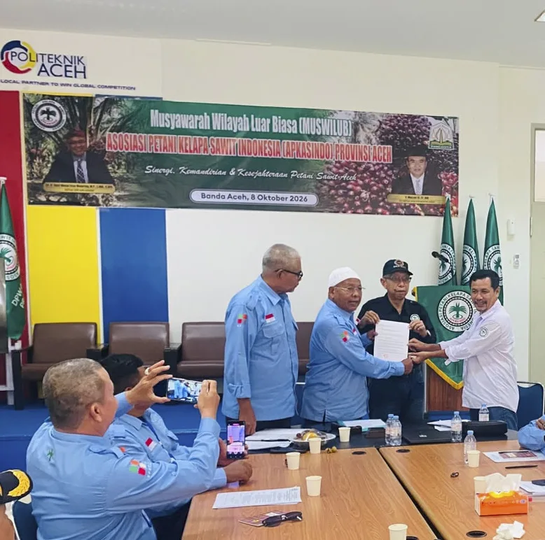 Ketua Baru APKASINDO Aceh Fadhli Ali Usung 10 Program untuk Petani Sawit Swadaya