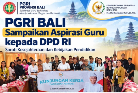 PGRI Bali Sampaikan 3 Aspirasi Guru ke DPD RI, dari TPG Telat hingga Wacana Tidak Naik Kelas 2027