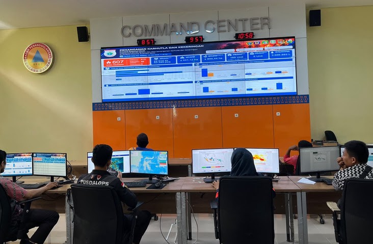 BPBD Sulbar Pantau Titik Panas dan Kabut Asap via Pusdalops, Tim 3 Siaga Karhutla Dikerahkan