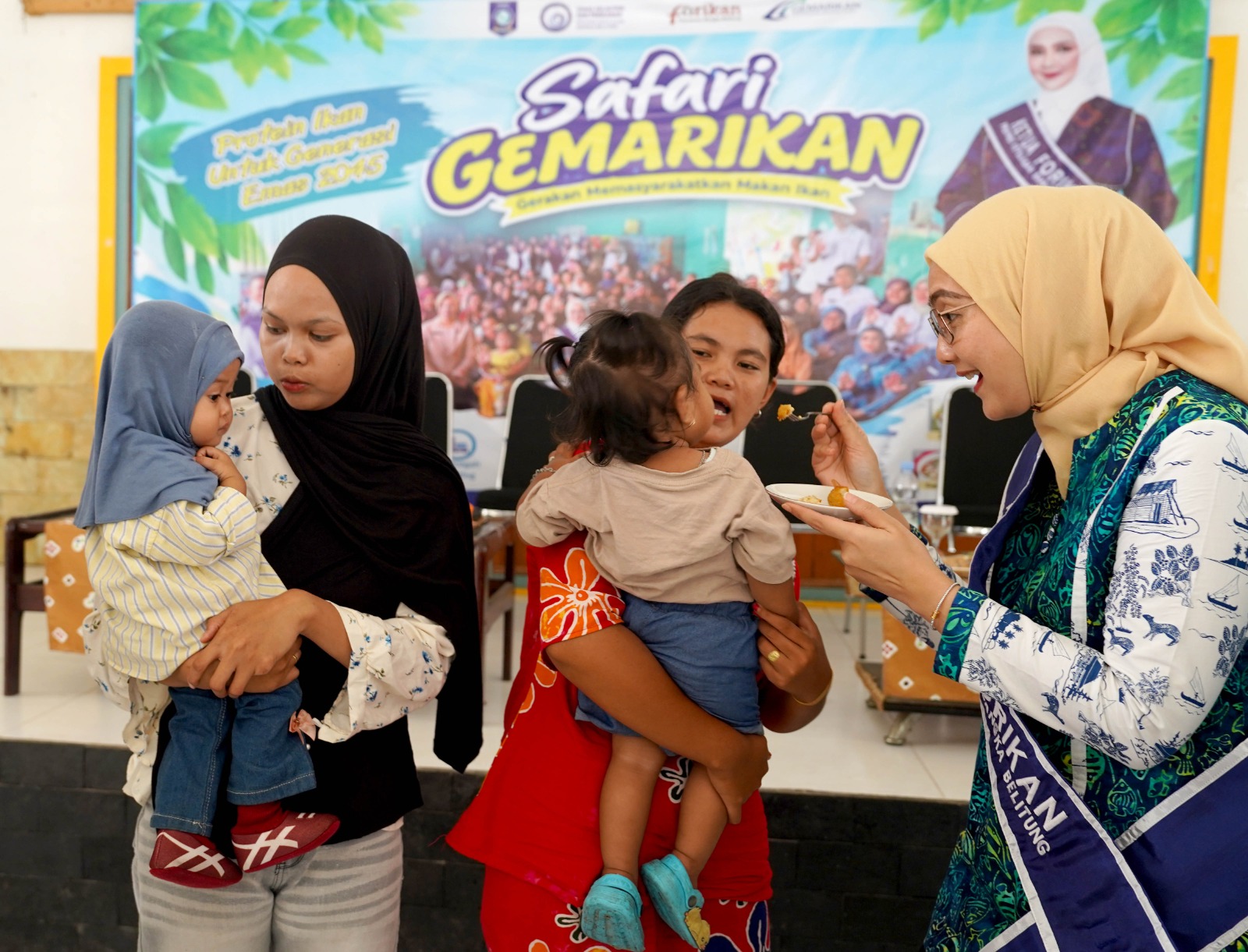 Ketua Forikan Babel Noni Hidayat Sosialisasikan Gemarikan, 80 Ibu Baduta dan 40 Ibu Hamil di Sungai Selan Jadi Sasaran