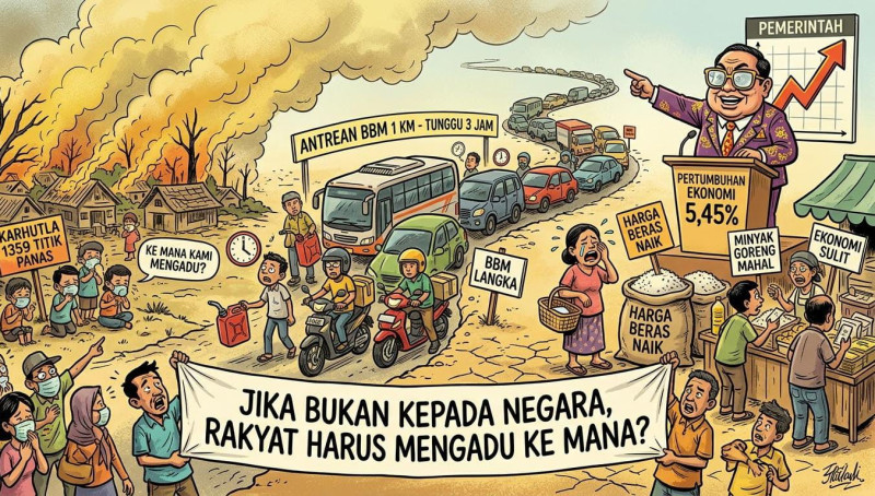 Karhutla, Antrean BBM, dan Harga Pangan: 3 Beban Warga Lampung yang Belum Tuntas