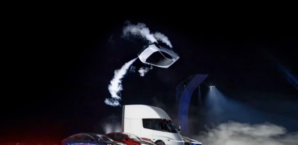 Elon Musk Pamer Roadster Tesla Melayang di Udara, Produksi Baru 2028