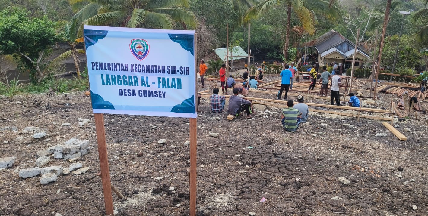 MUI, BKPRMI dan LPTQ Kepulauan Aru Dukung Pembangunan Langgar Al-Falah di Desa Gomsey