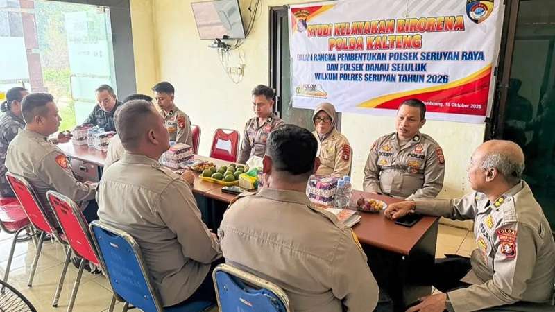 Polda Kalteng Tinjau Kesiapan Lahan dan Markas untuk Pembentukan Polsek Seruyan Raya di Danau Seluluk