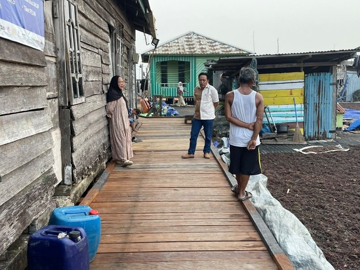 Jalan dan Jembatan 80 Meter di Tanjung Pasir Tarakan Rampung, Petani Rumput Laut Tak Lagi Gotong Royong Susun Kayu