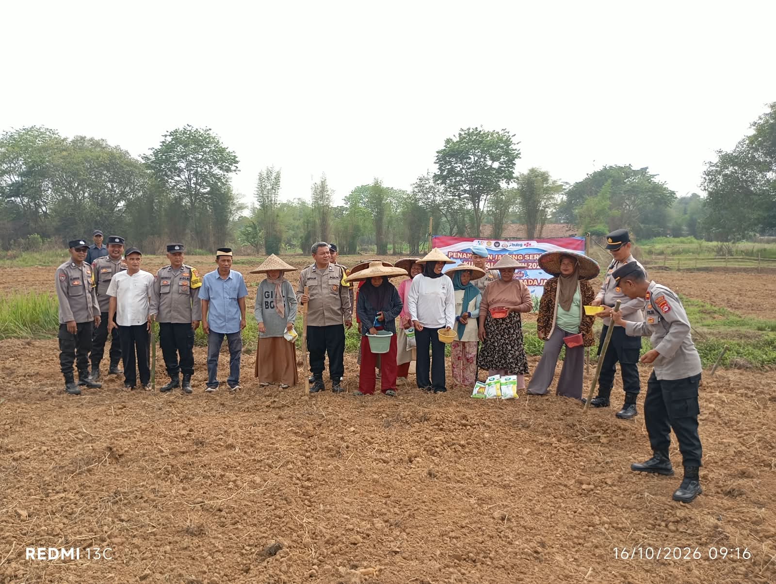 Polsek Tigaraksa dan Warga Desa Jambe Tanam Jagung Hibrida di Lahan 0,5 Hektare untuk Ketahanan Pangan