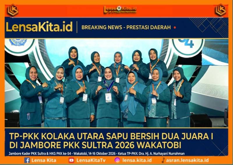 TP-PKK Kolaka Utara Sapu Bersih 2 Juara I di Jambore PKK Sultra 2026 Wakatobi, Tambah Juara IV Bola Gotong