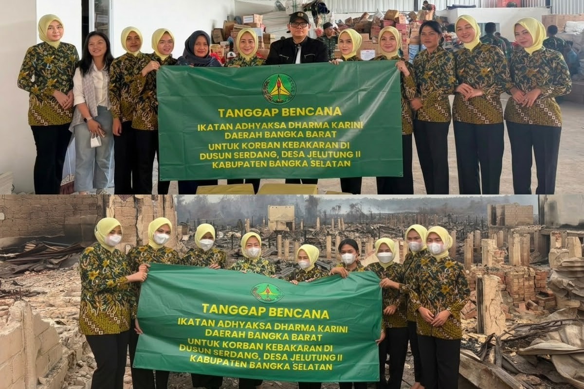 Kejari Bangka Barat dan IAD Salurkan Bantuan untuk 1.000 Warga Korban Kebakaran Dusun Serdang