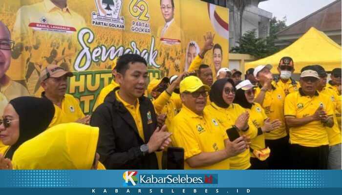 DPD Golkar Sulteng Buka HUT ke-62 dengan Senam Jantung Sehat dan 500 Paket Sembako Gratis di Palu