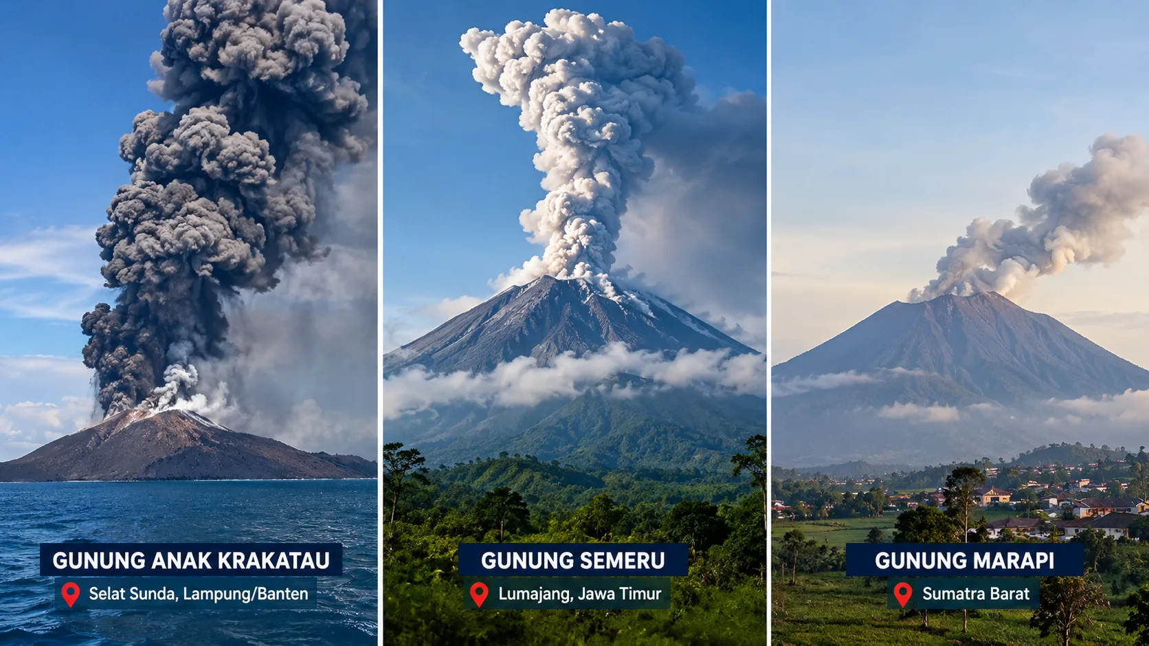 Erupsi Beruntun Anak Krakatau dan Semeru, Radius Bahaya 5-13 Km Berlaku