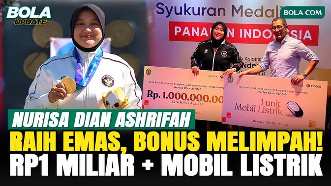 Nurisa Dian Ashrifah Raih Emas Asian Games 2026, Panen Bonus Rp1 Miliar dan Mobil Listrik