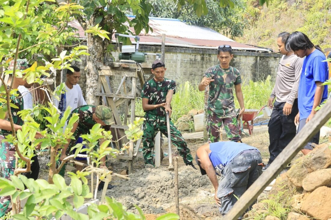 Babinsa Kampung Satu Skip Dampingi Sumur Bor TMMD ke-130, Air Mulai Mengalir untuk 50 KK di Tarakan