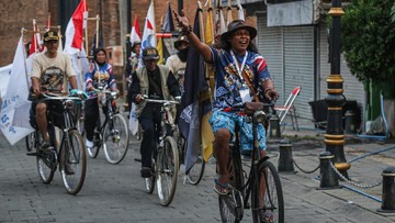 Jambore Onthel Nasional di Kota Lama Semarang, Ribuan Peserta dari Berbagai Daerah