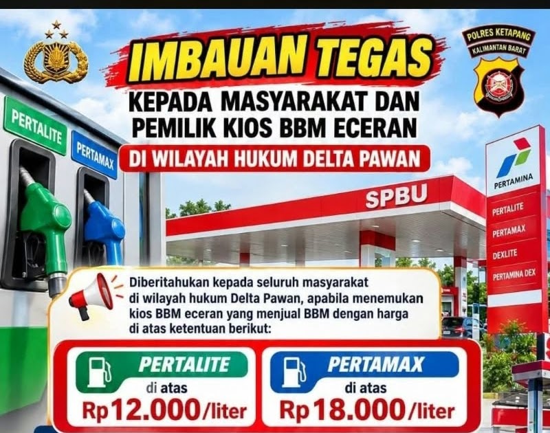Polsek Delta Pawan Patok Harga BBM Eceran, Pertalite Maksimal Rp 12.000 per Liter