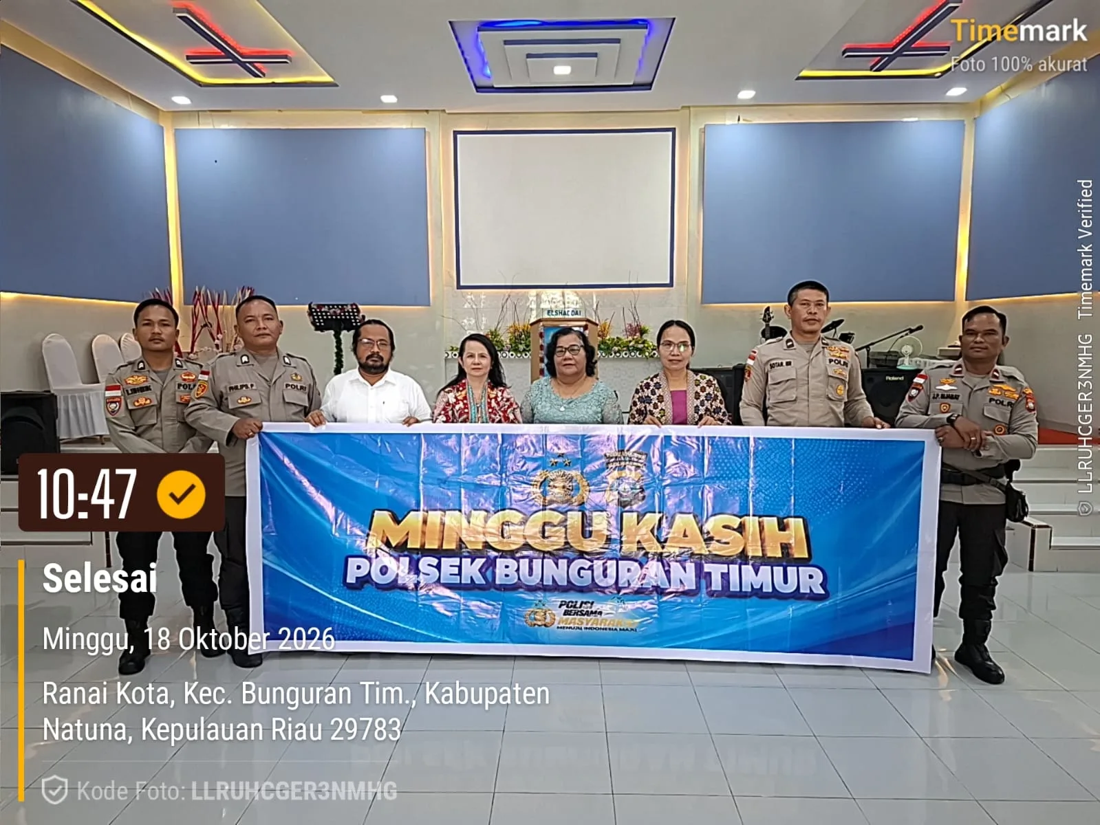 Polsek Bunguran Timur Sambangi Gereja GPDI Elshaddai Natuna, Ajak Jemaat Jaga Kerukunan dan Waspada Hoaks