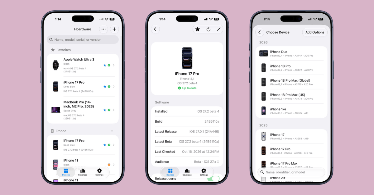 Aplikasi Hoardware Permudah Pelacakan Koleksi Perangkat Apple