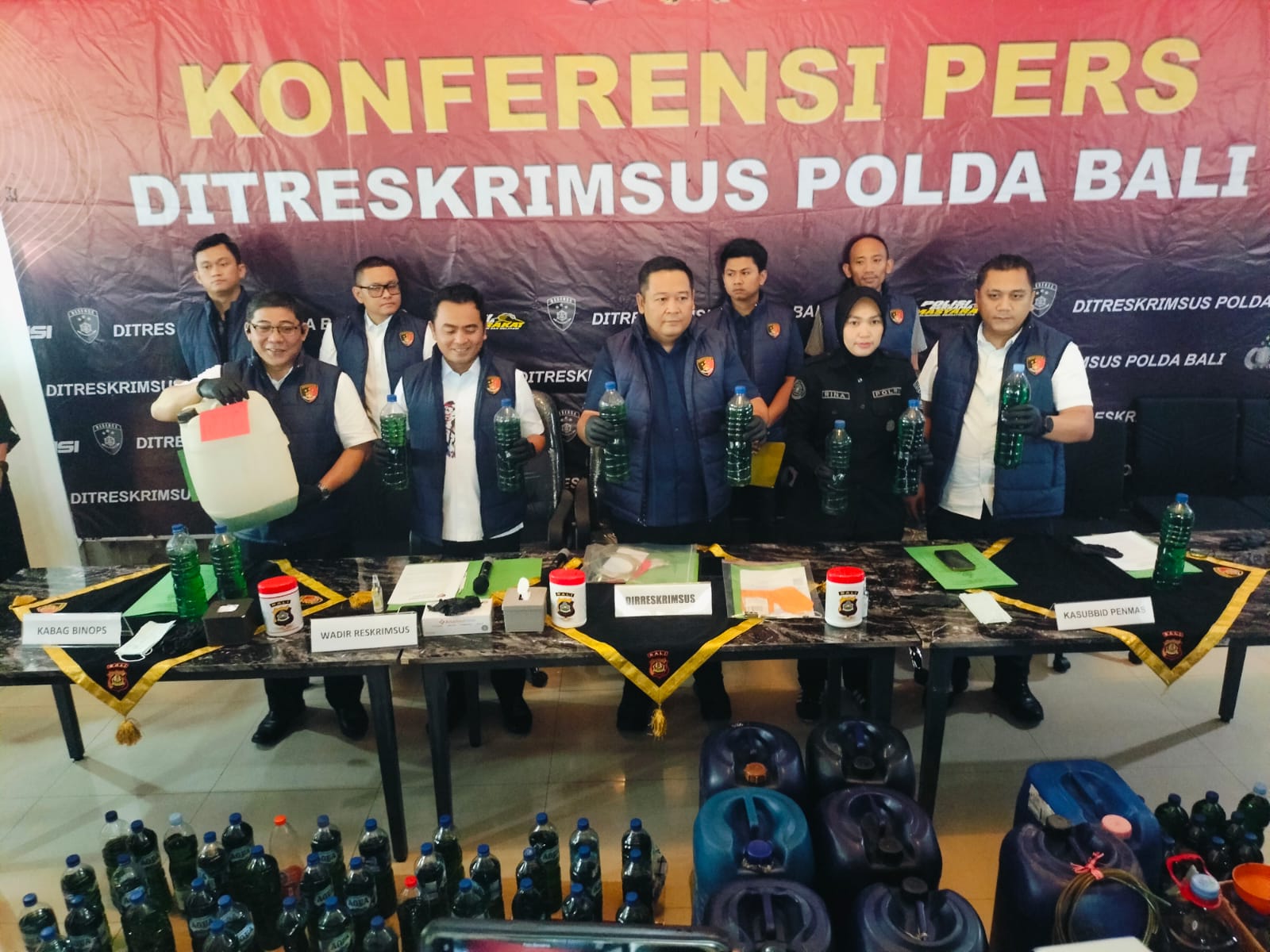 Polda Bali Amankan 21 Pelaku Penyalahgunaan BBM Subsidi dari 18 Perkara, 753 Liter Barang Bukti Disita