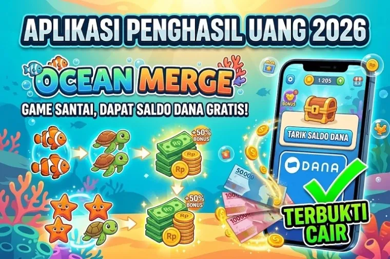 Aplikasi Ocean Merge Klaim Cairkan Saldo Dana Gratis, Cuma Modal Gabung Ikan