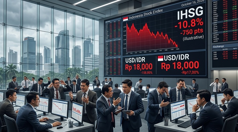 IHSG Anjlok 10,10 Persen dan Rupiah Tembus Rp18.065 Usai MSCI Tinjau Status Indonesia