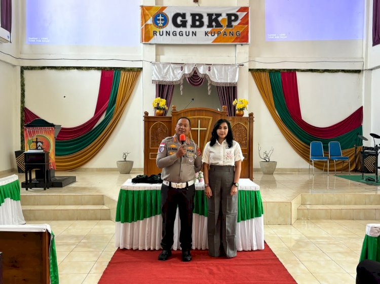Dirlantas Polda NTT Hadiri Minggu Kasih di Gereja GBKP Runggun Liliba Kupang, Perkuat Silaturahmi Lintas Komunitas