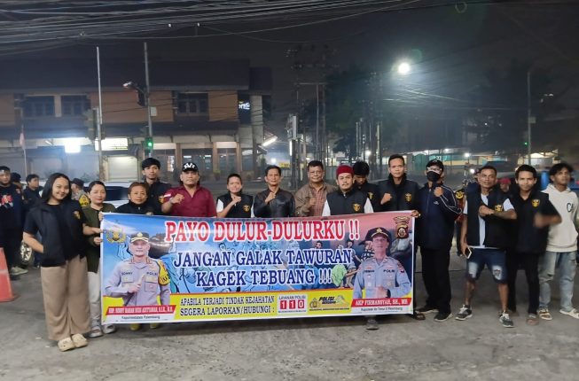 Polsek Ilir Timur II Palembang dan Naga Selatan Patroli Malam, Antisipasi Balap Liar dan Tawuran