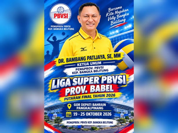 28 Klub Voli Putra-Putri Berebut Gelar Juara Liga Super PBVSI Babel di GOR Depati Bahrin Mulai 19 Oktober 2026