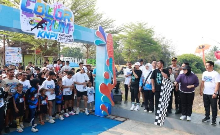 Wakil Bupati Tangerang Intan Nurul Hikmah Lepas Ribuan Peserta Color Run KNPI dan Buka Liga Santri U-15/U-23 Pakuhaji