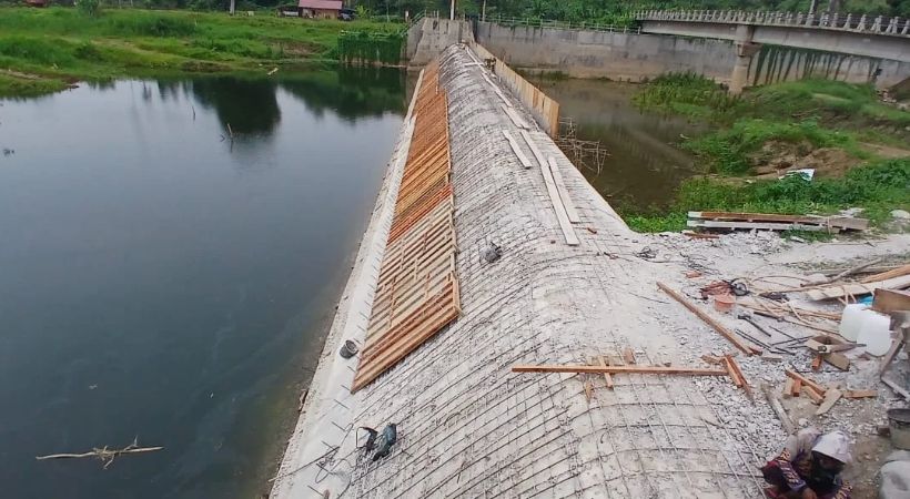 Rehabilitasi Bendung Aneuk Gajah Rhet di Bireuen Capai 75 Persen, Air Irigasi Peudada Segera Mengalir