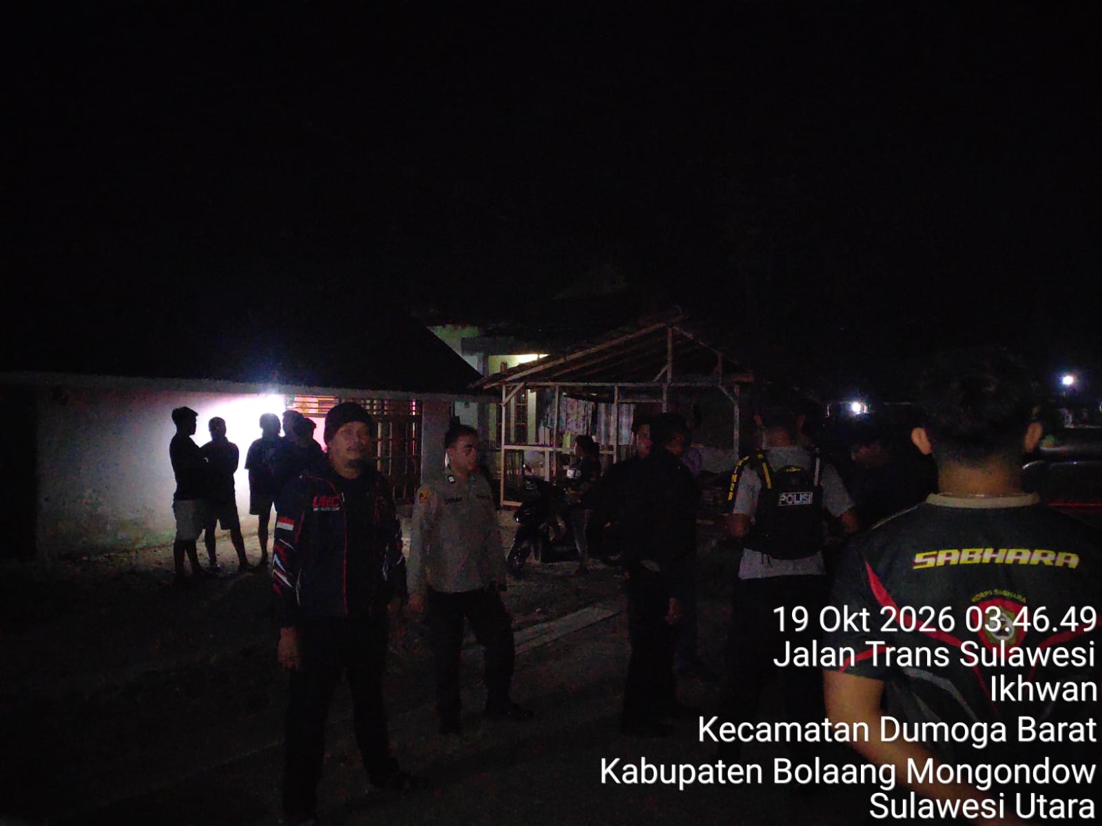URC Polres Bolmong Patroli Malam di Dumoga Barat hingga Dini Hari, 4 Personel Sisir Titik Rawan Kejahatan Jalanan