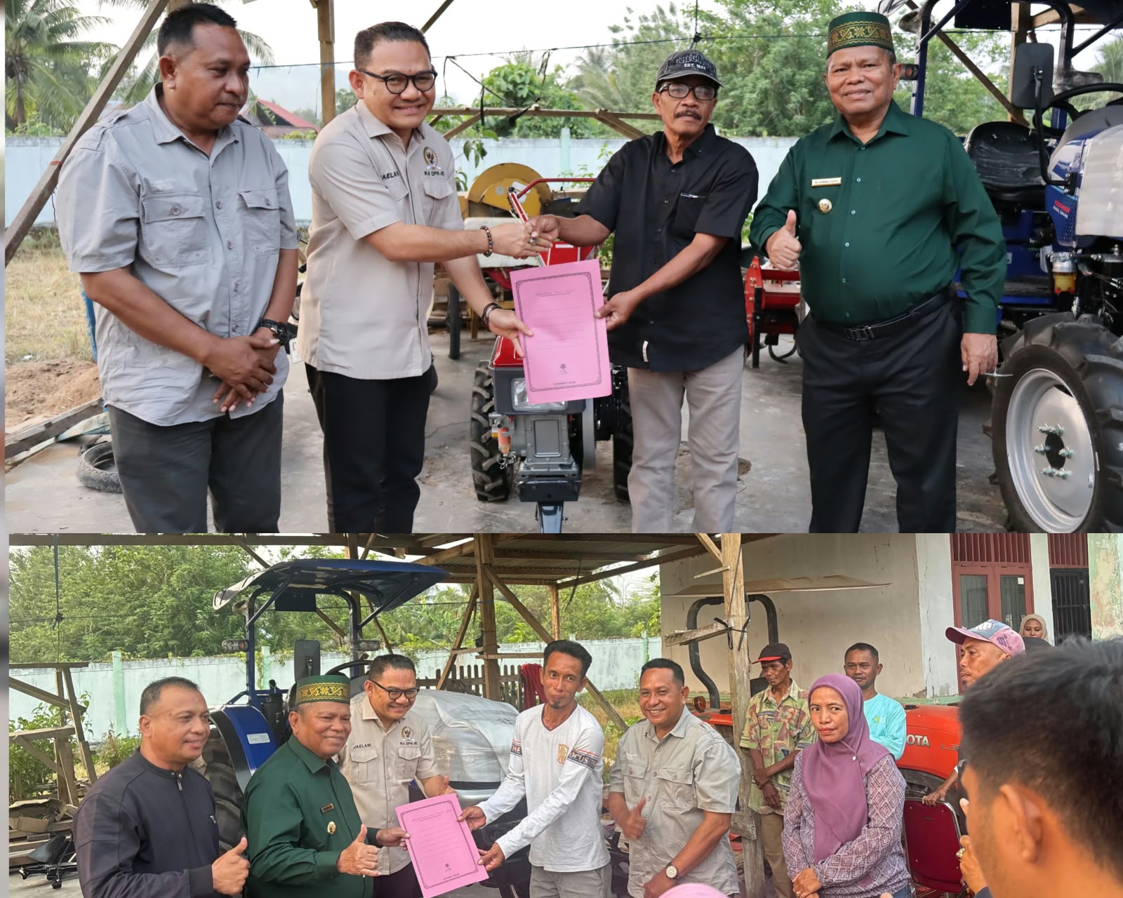 Anggota Komisi IV DPR RI Jaelani Serahkan Traktor dan Alat Pengolahan Ikan di Busel-Baubau