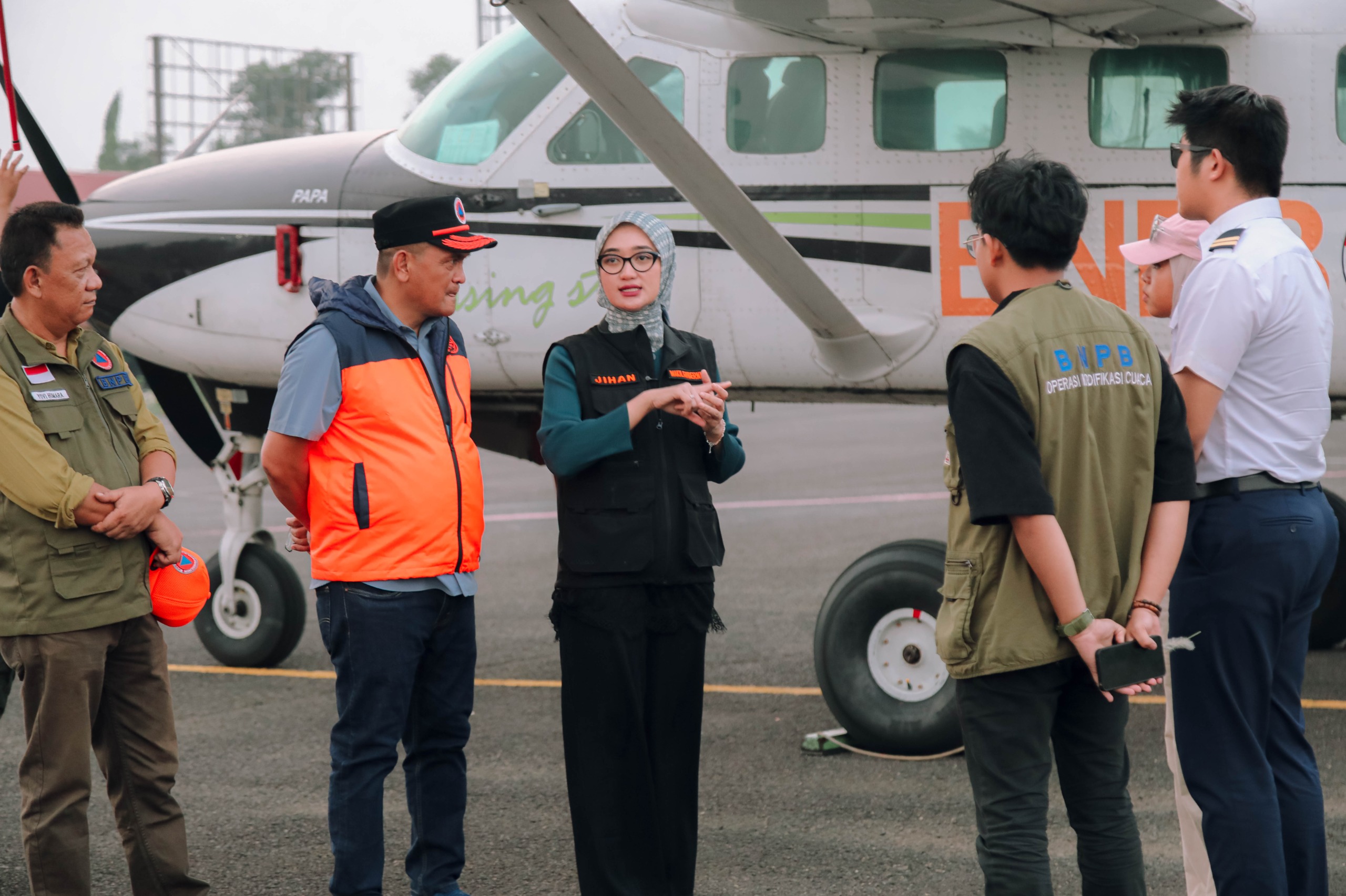 Wagub Lampung Jihan Nurlela Cek Kesiapan 350 Personel Karhutla di Posko OMC Bandara Radin Inten II