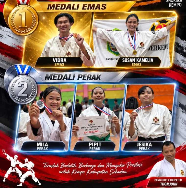 Kenshi Shorinji Kempo Sekadau Bawa Pulang 5 Medali dari Kejurdo Kalbar 2026 di Singkawang