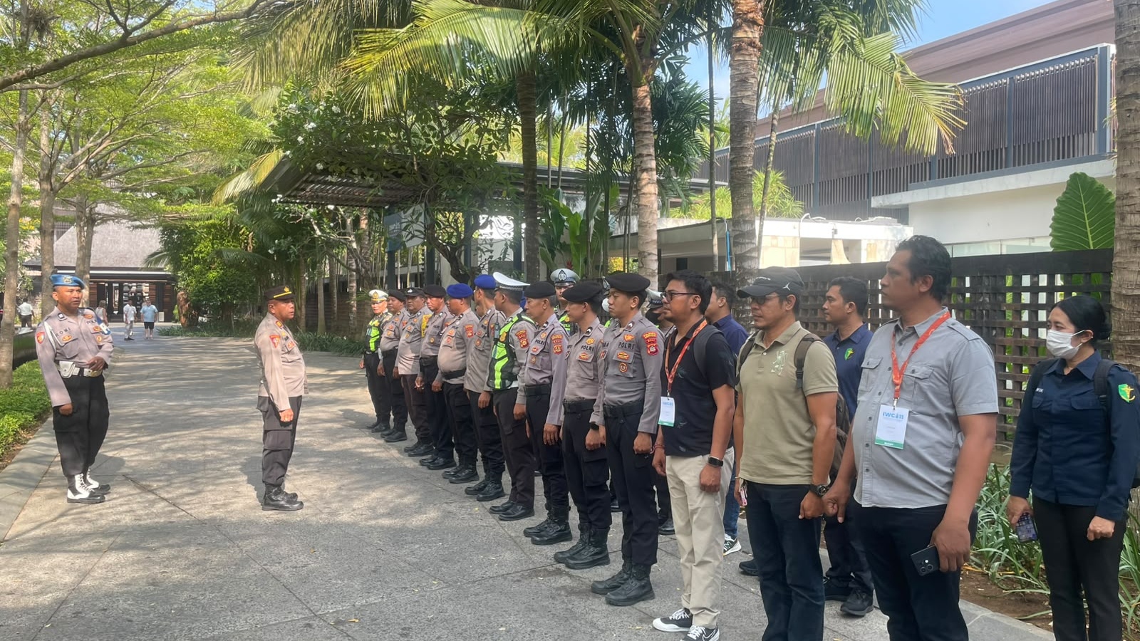 Polresta Denpasar Siagakan Personel Kawal Konferensi Air Internasional GEF ke-11 di Anvaya Beach Resort Badung